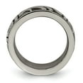 thumbnail image 2 of Grey Titanium Ring Band Wedding Edward Mirell Casted Design 7mm, 2 of 5