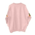 thumbnail image 5 of TTUHYWXI Christmas Sweatshirts for Women Christmas Cat Sweater Xmas Long Sleeve Shirts Holiday Crewneck Pullover Tops (Pink, L), 5 of 7