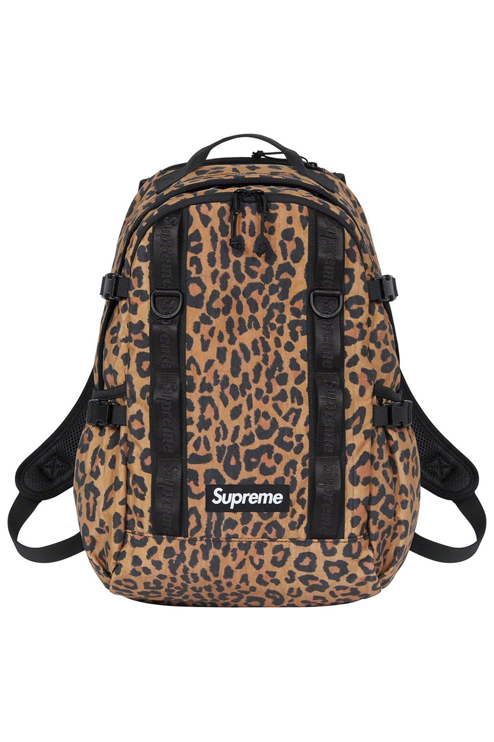 supreme leopard backpack