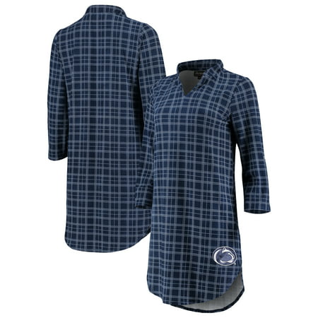 Penn State Nittany Lions Women's Best Dressed Plaid V-Neck 3/4-Sleeve Tunic Shirt - (Best Penn State Gifts)