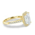 thumbnail image 5 of ESTE ORIGIN 2.5Ctw Radiant Cut Lab-Grown Diamond Halo Engagement Ring with Pavé Band in 18K Yellow Gold for Women, 5 of 7