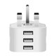 thumbnail image 1 of Cargador Estándar Británico Bsvklp Tres Puertos y Dos Puertos 2A 3USB Bolsa Independiente Única, 1 of 9