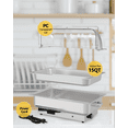 thumbnail image 4 of 9QT Electric Chafing Dish Buffet Set, Stainless Steel Roll Top Food Warmer with Transparent Lid & Adjustable Temperature, Perfect for Catering, Banquets, Parties – 1/1 Serving Plate, 4 of 5