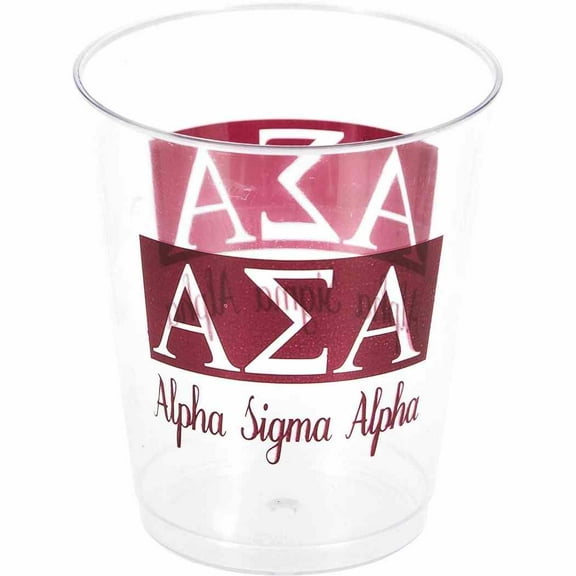 Alpha Sigma Alpha College Sorority School Banquet Party 10 oz. Plastic Cups
