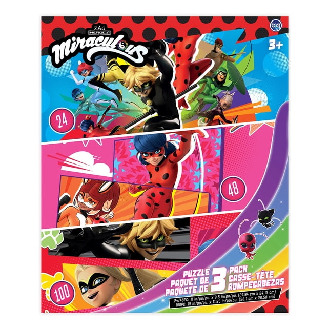 Rompecabezas TCG Toys Miraculous Ladybug 3 en 1 para niños