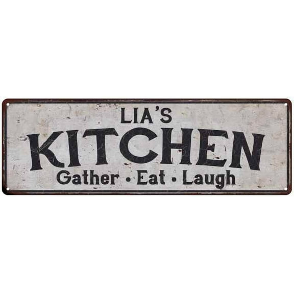 LIA's Kitchen Rustic Chic Decor Gift 6x18 Sign 106180051018