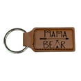 thumbnail image 2 of Keychain - Rectangle - Mama Bear - Leather, 2 of 4