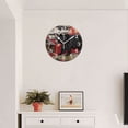 thumbnail image 4 of Non-Ticking Silent Quartz Wall Clocks Battery Operated Modern Wall Clocks Decorative for Office,Bedroom,Kitchen-Black Bear Walking In Front Of Old Log Cabin(14inch), 4 of 4