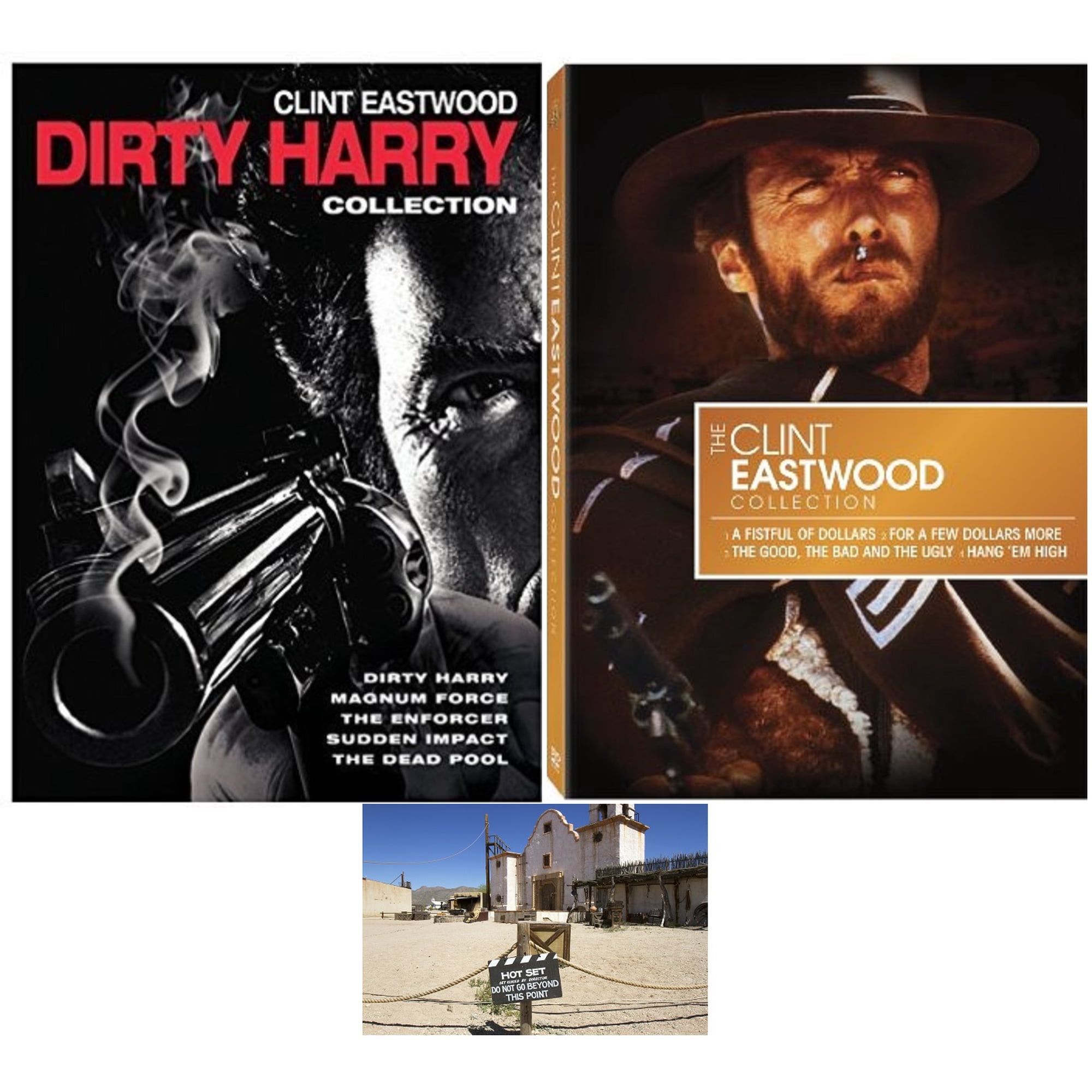 Clint Eastwood 9 Movie DVD Collection Dirty Harry Complete Series & Spaghetti Westerns