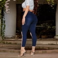 thumbnail image 3 of Pantalones de mezclilla Gibobby 311 Engranaje Pantalones con botones en la cintura Mujer Agujero Dark Azul S, 3 of 5