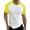 X Yellow, variant on ZMHEGW T Shirts for Men Pack Workout Shirts for Men V-Neck Gradient Short Sleeve Male