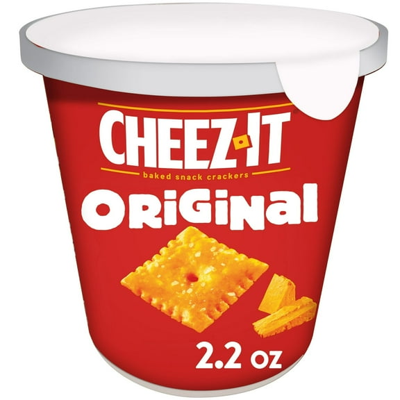 Cheez-It Original Cheese Crackers, Baked Snack Crackers, 2.2 oz Cup pack of 3
