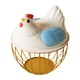 thumbnail image 3 of Cesta de huevo de pollo Soporte de huevo fresco Contenedor de almacenamiento de huevo redondo rústico Encimera Cesta de recolección de huevos para Raya dorada azul, 3 of 8