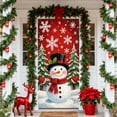 thumbnail image 5 of Christmas Tree Themed Door Cover Flag Festive Snowman Scene Background Decorative Flag For Outdoor Christmas Decorations, 5 of 6