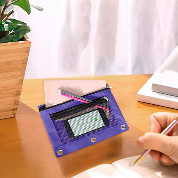 &Craft&Stationery Organizer Pouch For Papers And Small With Durable Fabric And Zipper Mesh Construction