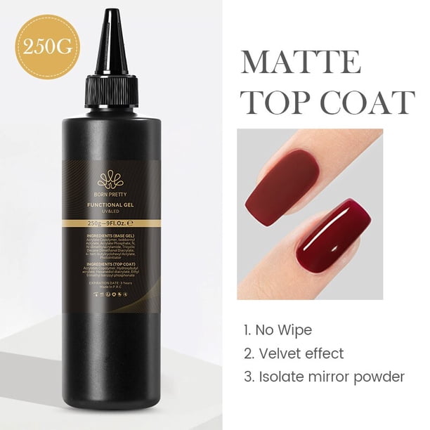BORN PRETTY 250g Rubber Base Gel 2 In 1 Base Gel and Color Gel Clear Nude Self-leveling Gel Varnish Soak Off UV LED Nail Gel Gong Bohan LED