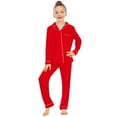 thumbnail image 1 of Unisex Toddler Pajama Set Long Sleeve Two-Piece Outfit Comfortable Fabric Button Up Collar Loose Fit Homewear, 1 of 4