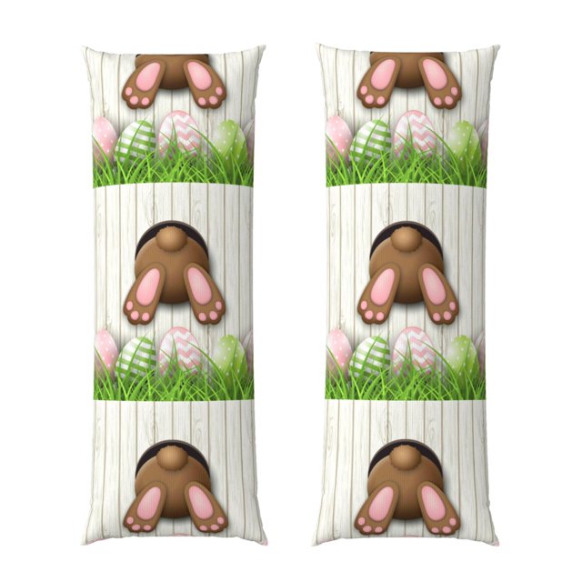 Fotbe Brown Bunny Funda para Almohada Corporal con Diseño, Funda de Microfibra Ultrasuave de 20x54 Pulgadas, Ropa de Cama Elegante
