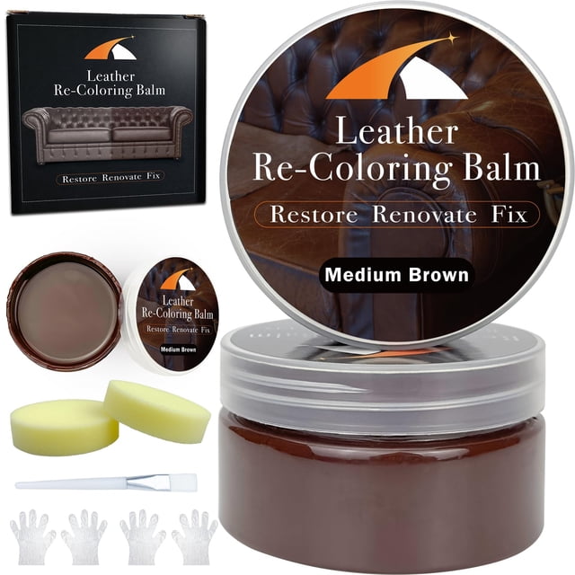 Kit de reparación de piel KIEPOL Medium Brown Leather Recoloring