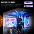thumbnail image 3 of Qehi White Pc Desktop, Core I7, Rx580 8Gb, 16G Ram, 512Gb Nvme 3.0 Ssd, Rgb Lighting, Wifi6, 400W Power Supply, 3 of 6