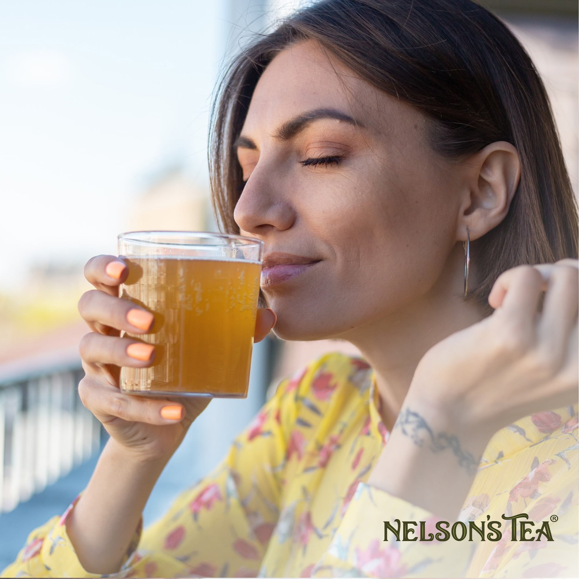 Nelson's Tea - Fruit Tea Sampler - Cherry Almond, Peaches & Cream, Strawberry Hibiscus, Sugar Plum, Vanilla Honey Pear (2 oz)