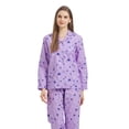 thumbnail image 2 of GLOBAL Womens 100% Cotton Notch Collar Pajama Set Homewear with Pockets, Spring & Summer, 2-Piece, Sizes S to 3X, 2 of 7