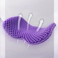 thumbnail image 4 of Purple Gel Seat Cushion, Honeycomb Breathable Cooling Chair Cushion for Office, Car, Wheelchair, Portable Travel Seat Cushion Pressure Relief for Long Sitting 7.72*15.75*1.57 Inch, 4 of 5