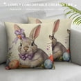 thumbnail image 3 of Pillow Covers Inch Set of Rabbit Bunny Butterfly Floral Leaves Spring Farmhouse Decoration Throw Pillow Cases Cushion Cover Linen for Sofa Couch, 3 of 5