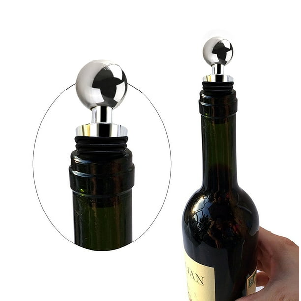 Bouchon de bouteille de vin et de boisson en métal transparent