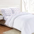 thumbnail image 3 of Bed Sheet Set for Kids Girls Full Size Kids Sheets Microfiber Kids Fitted Sheet Breathable and Silky Soft Feeling Kids Sheet Set Purple Love Heart Rainbow Kids Full Bed Sheet, 3 of 8