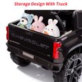 thumbnail image 7 of 12V Battery Powered Electric Car for Kids ,Licensed Chevrolet Silverado Ride On Truck Car with Remote Control,MP3/FM, LED Lights,3.7mph Max Speed,Spring Suspension Electric Vehicle for Kids/Toddlers, 7 of 7