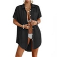 thumbnail image 3 of Rosvigor Women Swimsuit Cover up Shirt Dress Women Button Down Bathing Suit Beachwear Sun Protection Blouse, 3 of 8