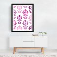 thumbnail image 2 of Heart Damask Art Pinks Plums White - Digital Art Pattern Floral Geometric Modern Art Art Deco Abstract Black Framed Wall Art Print 11 x 14 inches, 2 of 3