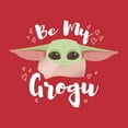 thumbnail image 2 of Men's Star Wars: The Mandalorian Valentine's Day The Child Be My Grogu Graphic Tee Red Heather Small, 2 of 5