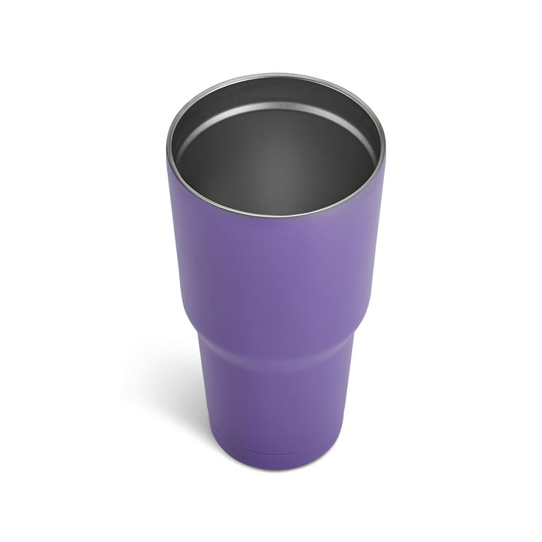 MakerFlo 30 oz, 25 Pack Powder Coated Tumbler, Stainless Steel Insulated Tumbler, Purple