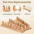thumbnail image 2 of 48" Chunky Knitting Loom for Blanket Making – Adjustable Wood Frame, Portable DIY Hand Knitting Kit for Beginners, Reusable Blanket Loom for Bulky Yarn Crafts & Gifts, 2 of 7