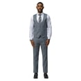 thumbnail image 3 of Mens Windowpane Plaid 3 Piece Suit Set Hybrid Fit Notch Lapel, 3 of 4