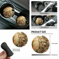 thumbnail image 6 of Jeiento Flower Sloth 15 PCS Car Seat Cover Set, with Steering Wheel Cover Seat Belt Covers Trash Can Air Vent Phone Holder Rear View Mirror Cover Cup Coasters Key Chain Car Accessories, 6 of 7