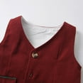 thumbnail image 3 of Gentleman Wedding Outfit Bowtie Dress Shirt Vest Baby Boy Easter Outfit Baby Outfits 3-6 Months, 3 of 4