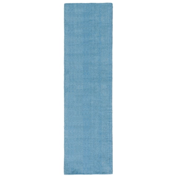 SAFAVIEH Himalaya Rachelle Solid Wool Runner Rug, Blue, 2'3" x 10'