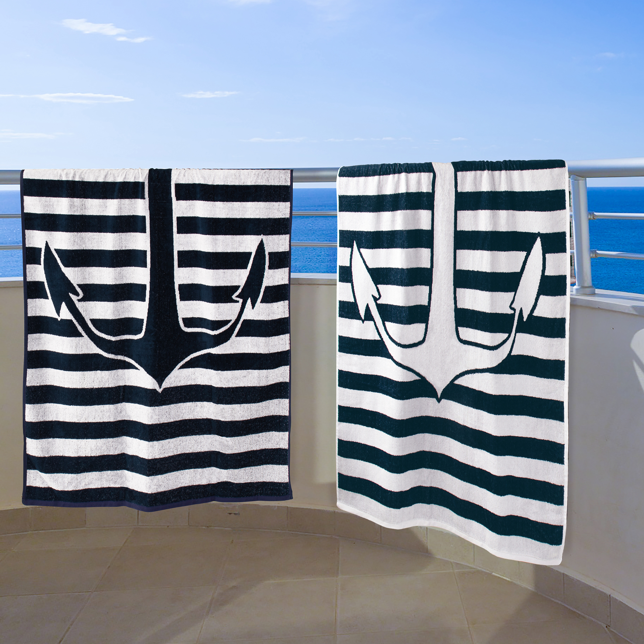 Impressions Stanes Egyptian Cotton Beach Towel Set (2 Piece) Walmart