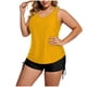 thumbnail image 1 of Traje de Baño de Corte Alto para las Mujeres Traje de Baño de Cintura Alta para las Mujeres Moda Color Sólido con Cojín de Pecho sin Soporte de Acero Traje de Baño Dividido con Cordón Suelto, 1 of 6
