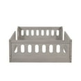 thumbnail image 6 of Bellemave Twin Size Montessori Bed with High Guardrails, Solid Wood Floor Bed with Double Entrance, Easy Assemble Twin Toddler Beds Frame,Gray, 6 of 8