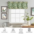 thumbnail image 6 of Kitchen Valances for Window, Watercolor Green Botanical Leaves Light Filtering Rod Pocket Valance Curtain, Garden Dandelion Flower Foliage Short Curtains Window Topper for Bedroom 60x18in, 6 of 9