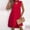 Red, variant on ClodeEU Women's Choker V-Neck Sleeveless Dress with Asymmetric Hem ,Casual Loose Fit Solid Color Dress Orange,Women's Plus L