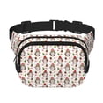 thumbnail image 1 of Fotbe Merry Christmas Santa Cangurera Cuadrada con Estampado de Doble Capa, Bolsa de Cintura Ajustable Mini para Hombres y Mujeres, 1 of 9