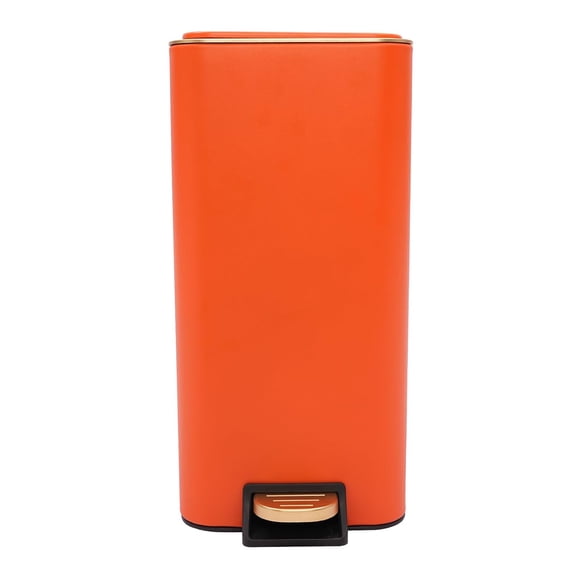 3.17 Gallon Step Trash Bin,Rectangular Garbage Can with Inner Bucket,Bathroom Trash Can with Lid Soft Close, Modern Design Trash Can for Kitchen, Bedroom, Living Room