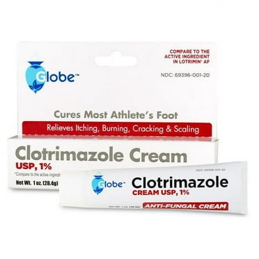 Clotrimazole 1% Anti-Fungal Cream 1 oz. Tube Pack of 2
