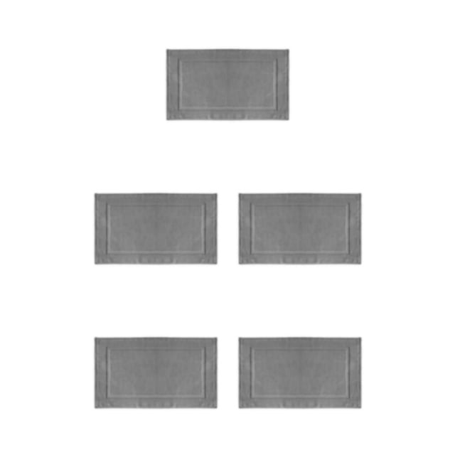 Cateissary Alfombrilla de baño de algodón Jacquard plana y densa para baño, alfombrilla de suelo de ducha lavable a máquina, gris Type2 NO2