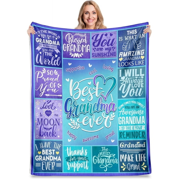 Grandma Gifts, Best Gifts for Grandma, Grandma Birthday Gifts, Grandma Gifts from Grandchildren, Grandma Gifts for Birthday Throw Blanket 50"x60"